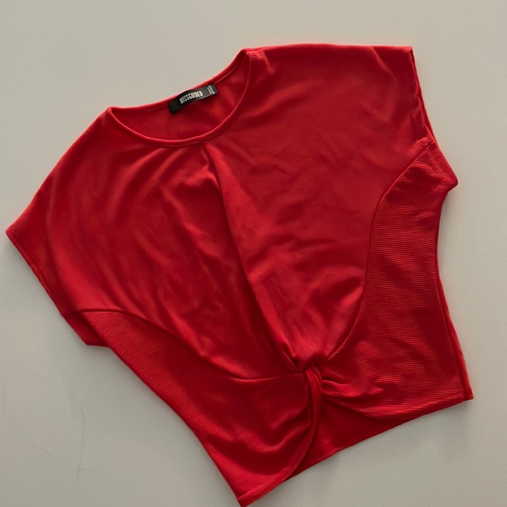 Red misguided crop top